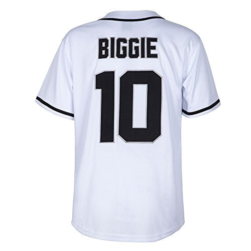 Bad Boy #10 Biggie Smalls Baseball Jersey White