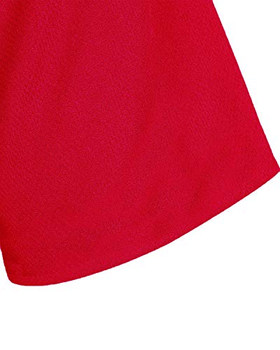 MOLPE Men's Blank Plain Hip Hop Hipster Button Down Baseball Jersey - Red-1