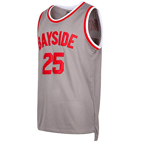 MOLPE Morris 25"Bayside Basketball Jersey S-XXXL Grey, 90S Hip Hop Clothing for Party, Stitched Letters and Numbers