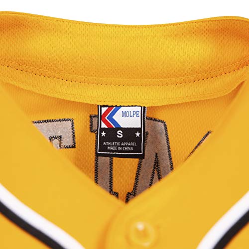 Bel Air Acacdemy Will Smith 14 Baseball Jersey Yellow