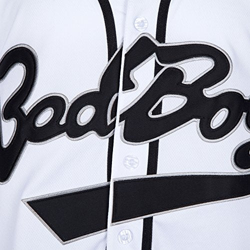 Bad Boy #10 Biggie Smalls Baseball Jersey White