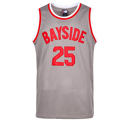 MOLPE Morris 25"Bayside Basketball Jersey S-XXXL Grey, 90S Hip Hop Clothing for Party, Stitched Letters and Numbers