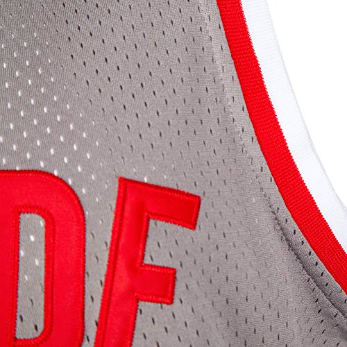 MOLPE Morris 25"Bayside Basketball Jersey S-XXXL Grey, 90S Hip Hop Clothing for Party, Stitched Letters and Numbers