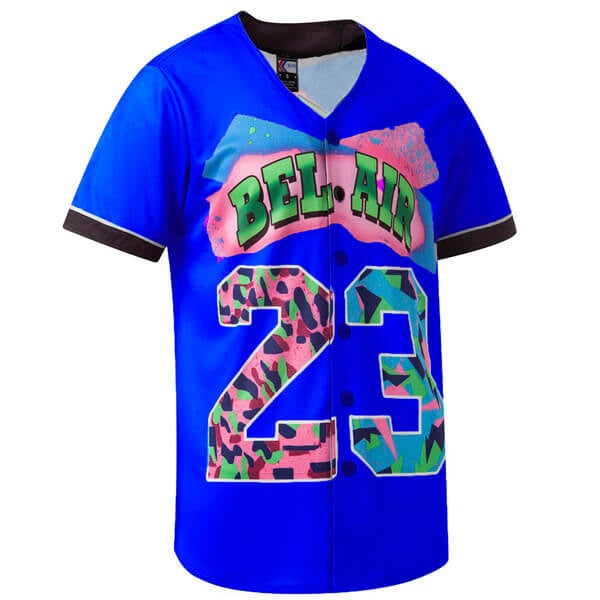 90s Bel Air 23 Printed Baseball Jersey freeshipping - Jersey One