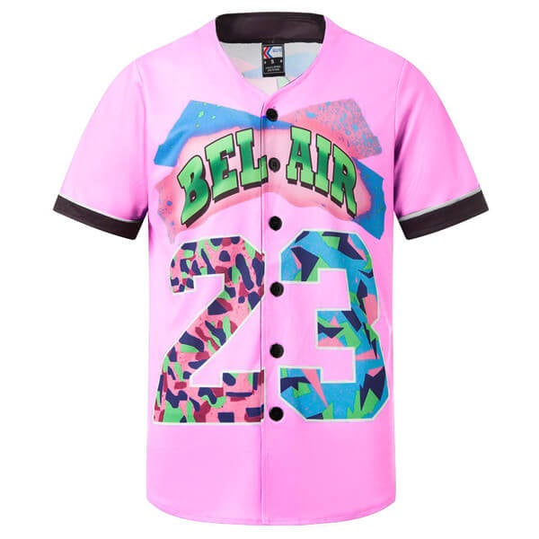 90s Bel Air 23 Printed Baseball Jersey freeshipping - Jersey One