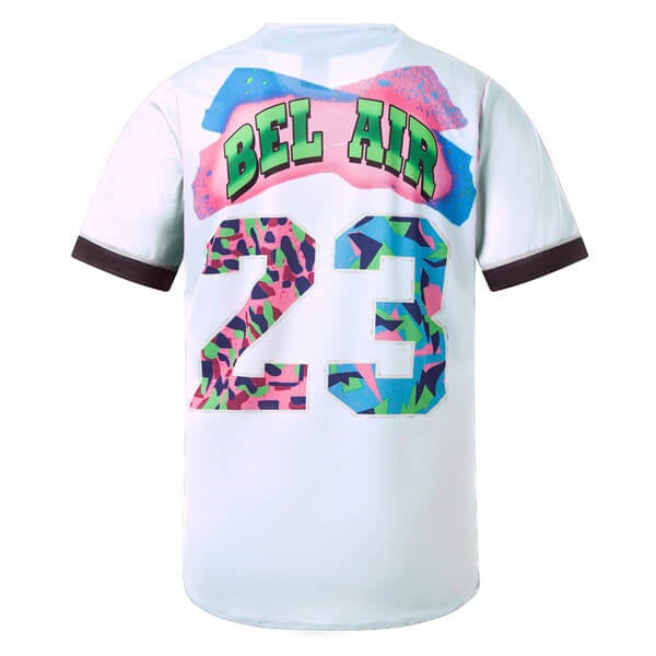 90s Bel Air 23 Printed Baseball Jersey freeshipping - Jersey One