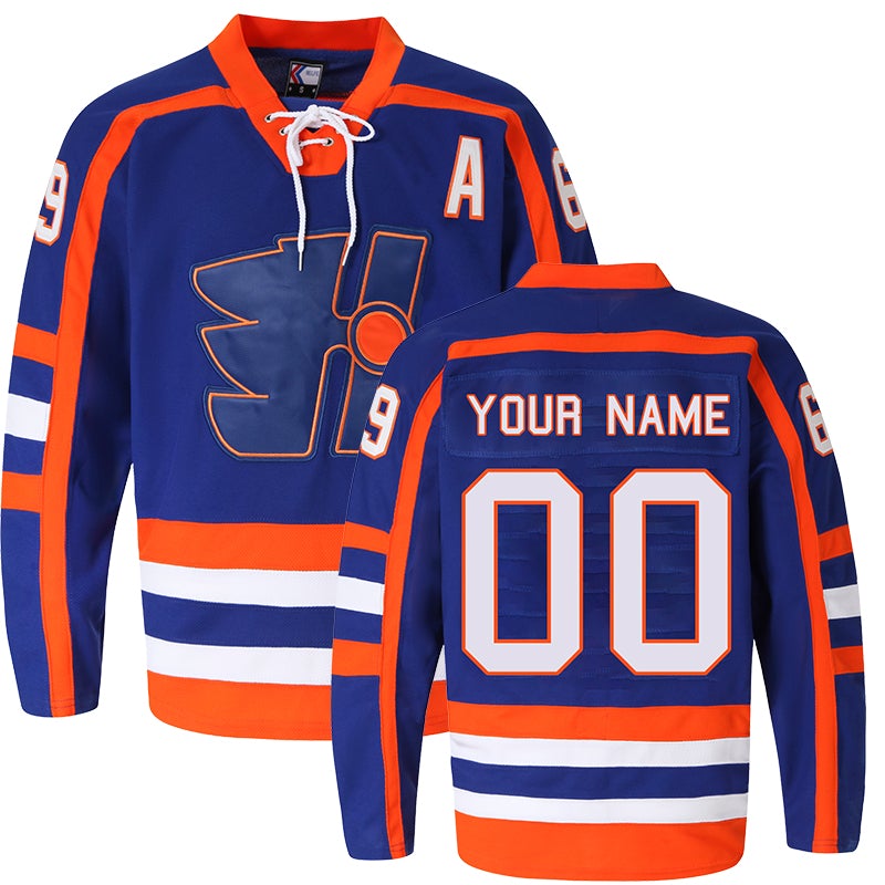 Custom Halifax Highlanders Ice Hockey Jersey Blue freeshipping - Jersey One