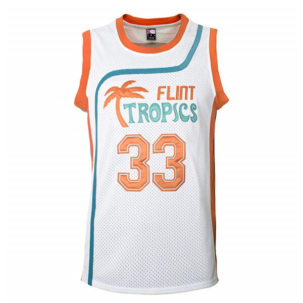 Jackie Moon 33 Flint Tropics Semi Pro Jersey White