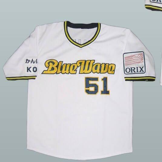 Retro Ichiro Suzuki #51 Orix Blue Wave Baseball Jersey Sewn White Custom  Names