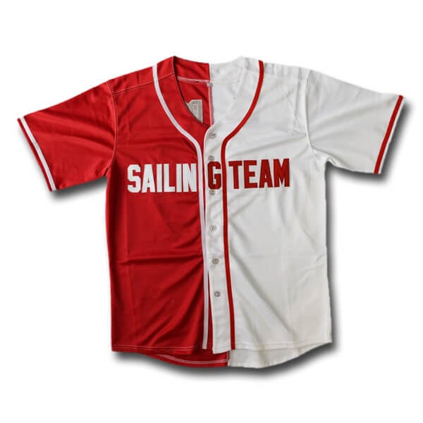 MyPartyShirt Lil Boat #44 Sailing Team Red and White Baseball Jersey Lil Yachty Music Video