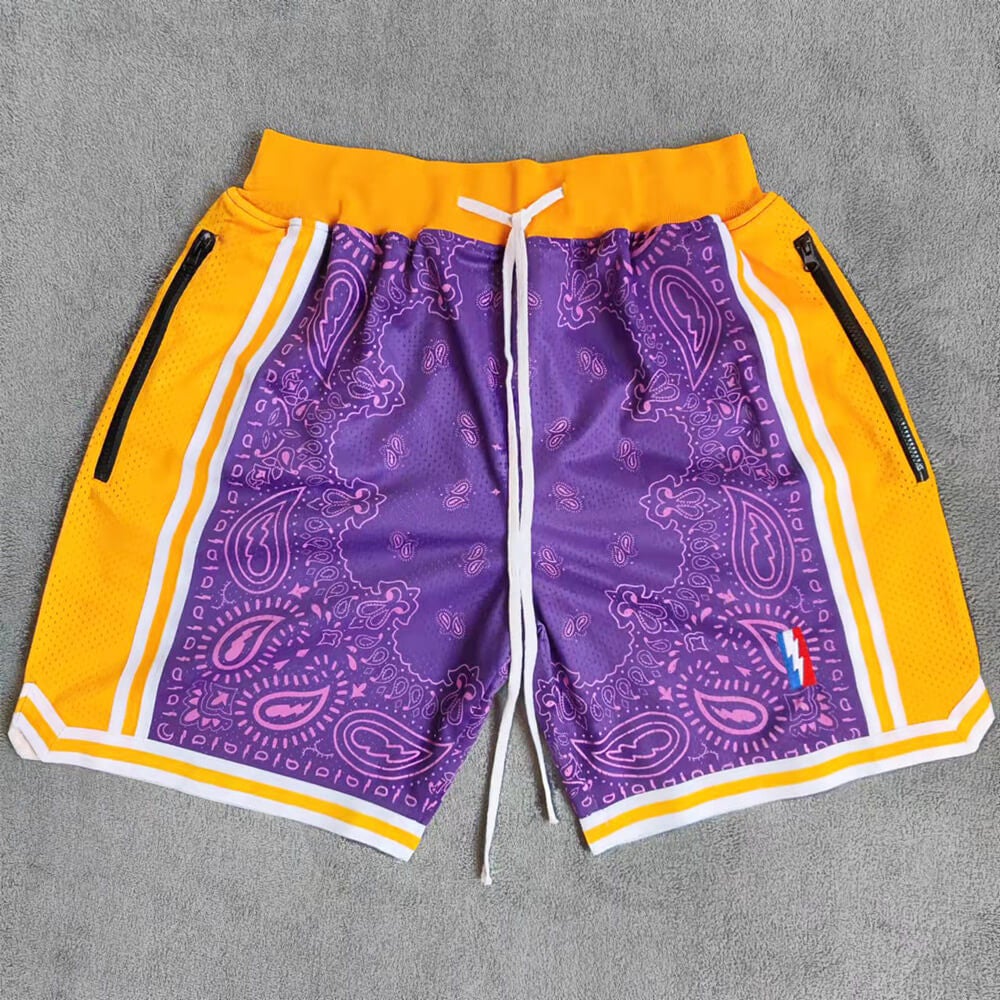 Los Angeles Lakers Basketball Yellow Just Don Shorts