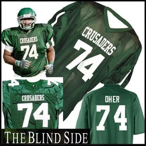 The Blind Side Michael Oher 74 Crusaders High School Football Jersey