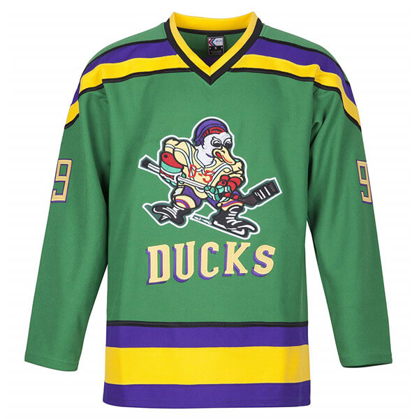  Adult Mighty Ducks Hockey Green Jersey (Small, Banks