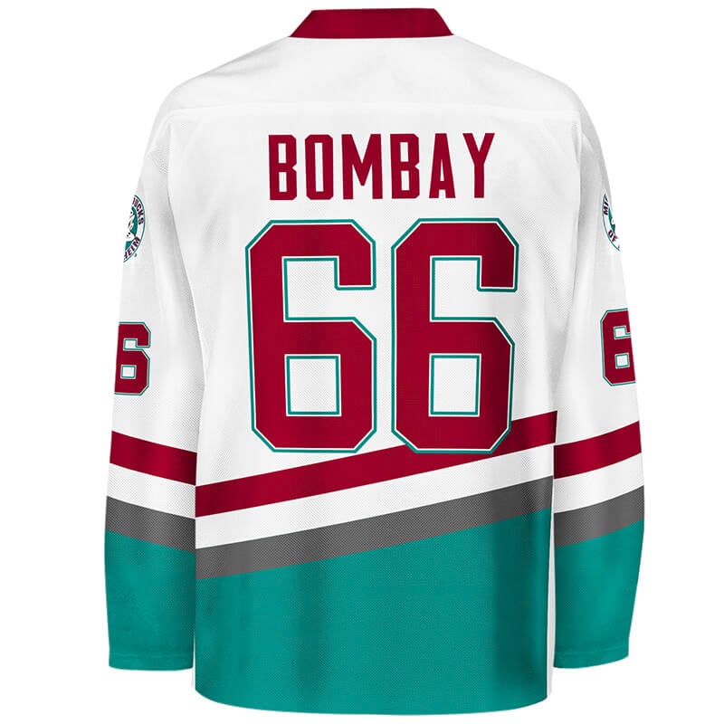 Mighty Ducks Movie Ice Hockey Jersey White freeshipping - Jersey One