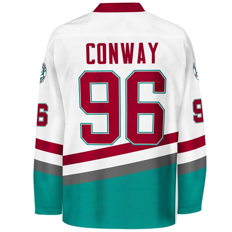 Mighty Ducks Movie Ice Hockey Jersey White freeshipping - Jersey One