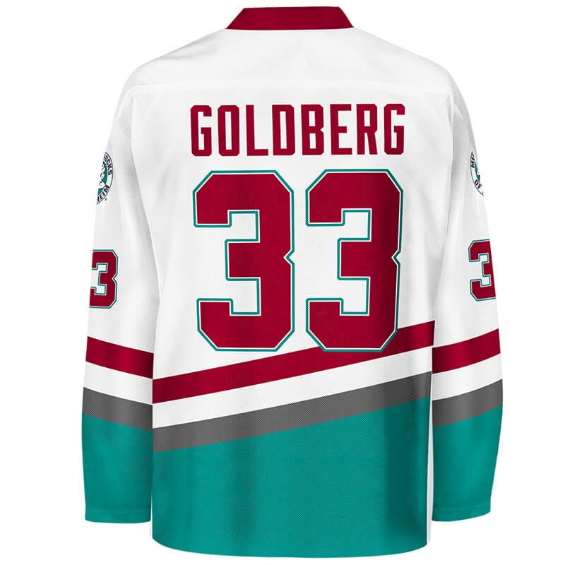 Mighty Ducks Movie Ice Hockey Jersey White freeshipping - Jersey One