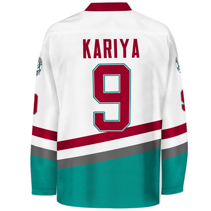 Mighty Ducks Movie Ice Hockey Jersey White freeshipping - Jersey One