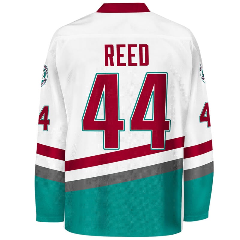 Mighty Ducks Movie Ice Hockey Jersey White freeshipping - Jersey One