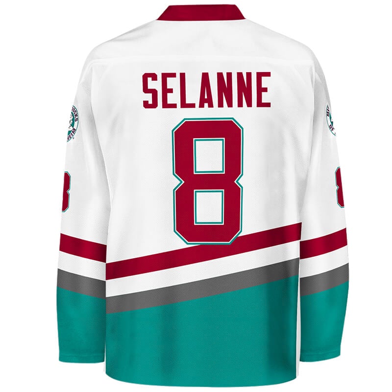 Mighty Ducks Movie Ice Hockey Jersey White freeshipping - Jersey One