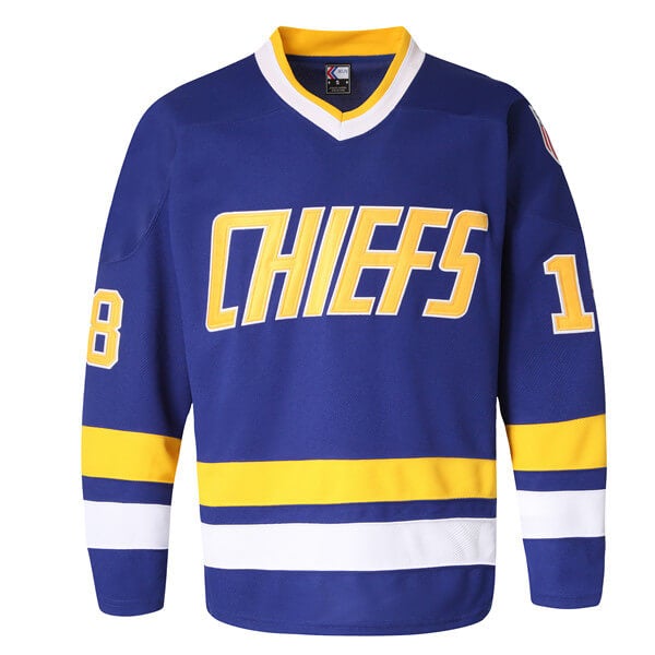 Slap Shot 18 Charlestown Chiefs Hockey Jersey Stitched – Jersey Champs
