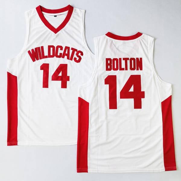 troy bolton wildcats high school basketball jersey white