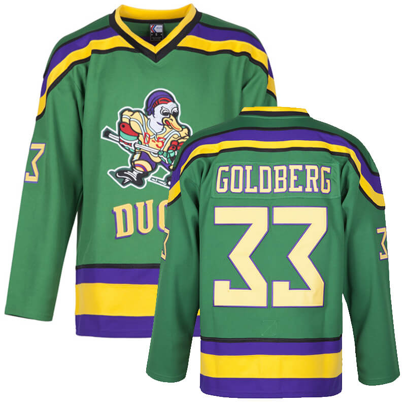 Greg Goldberg #33 Mighty Ducks Movie Hockey Jersey