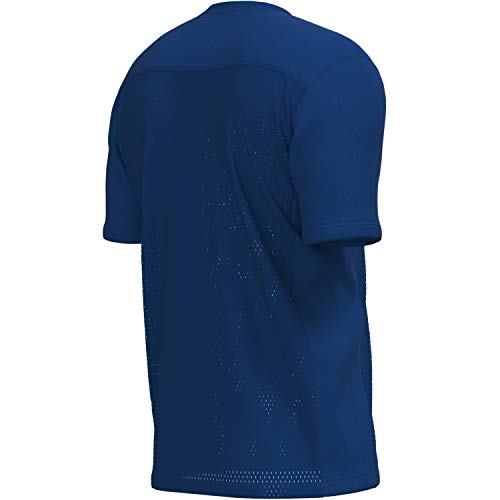 MOLPE Men's Replica Plain Football Jersey, V-Neck Football Shirt in Adult Sizes S-3XL (Navy, M)