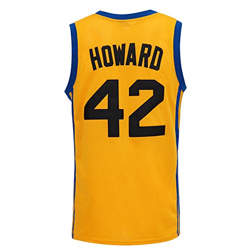MOLPE Howard #42 Beavers Basketball Jersey S-XXXL Yellow, 90s Hip Hop Clothing,Stitched Letters and Numbers