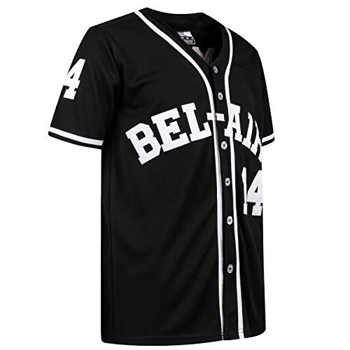 Bel Air Acacdemy Will Smith 14 Baseball Jersey Black