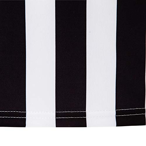 MOLPE Men's Referee Jersey, V-Neck Black & White Striped Official Shirt, for Basketball, Football and Soccer Games, S-3XL