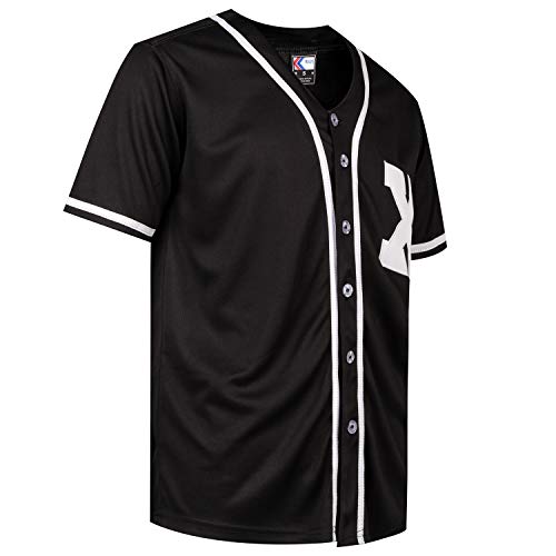 MOLPE X Mark Baseball Jersey S-XXXL Black, 90S Hip Hop Clothing for Party, Stitched Logo