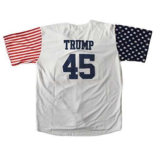 MOLPE USA 45 Trump Baseball Jersey S-3XL White