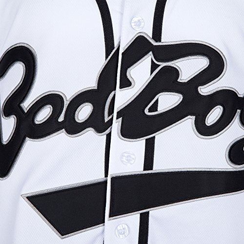  Men Bad Boy Jersey Smalls 10 90S Hip Hop Movie Baseball Jersey(10  White with Stripe,Small) : Clothing, Shoes & Jewelry