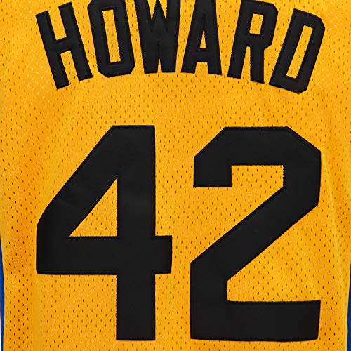 MOLPE Howard #42 Beavers Basketball Jersey S-XXXL Yellow, 90s Hip Hop Clothing,Stitched Letters and Numbers
