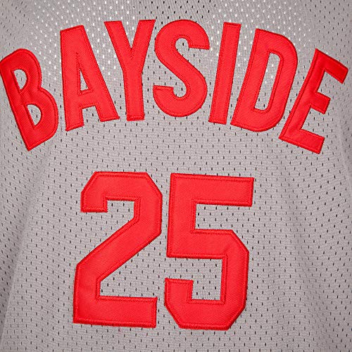 MOLPE Morris 25"Bayside Basketball Jersey S-XXXL Grey, 90S Hip Hop Clothing for Party, Stitched Letters and Numbers