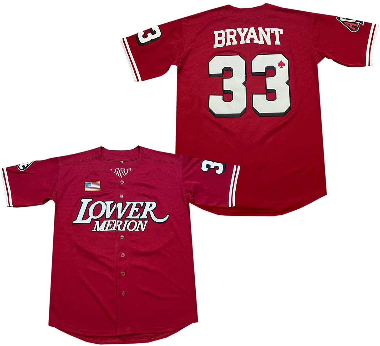 Kobe Bryant #33 Lower Merion Baseball Jersey