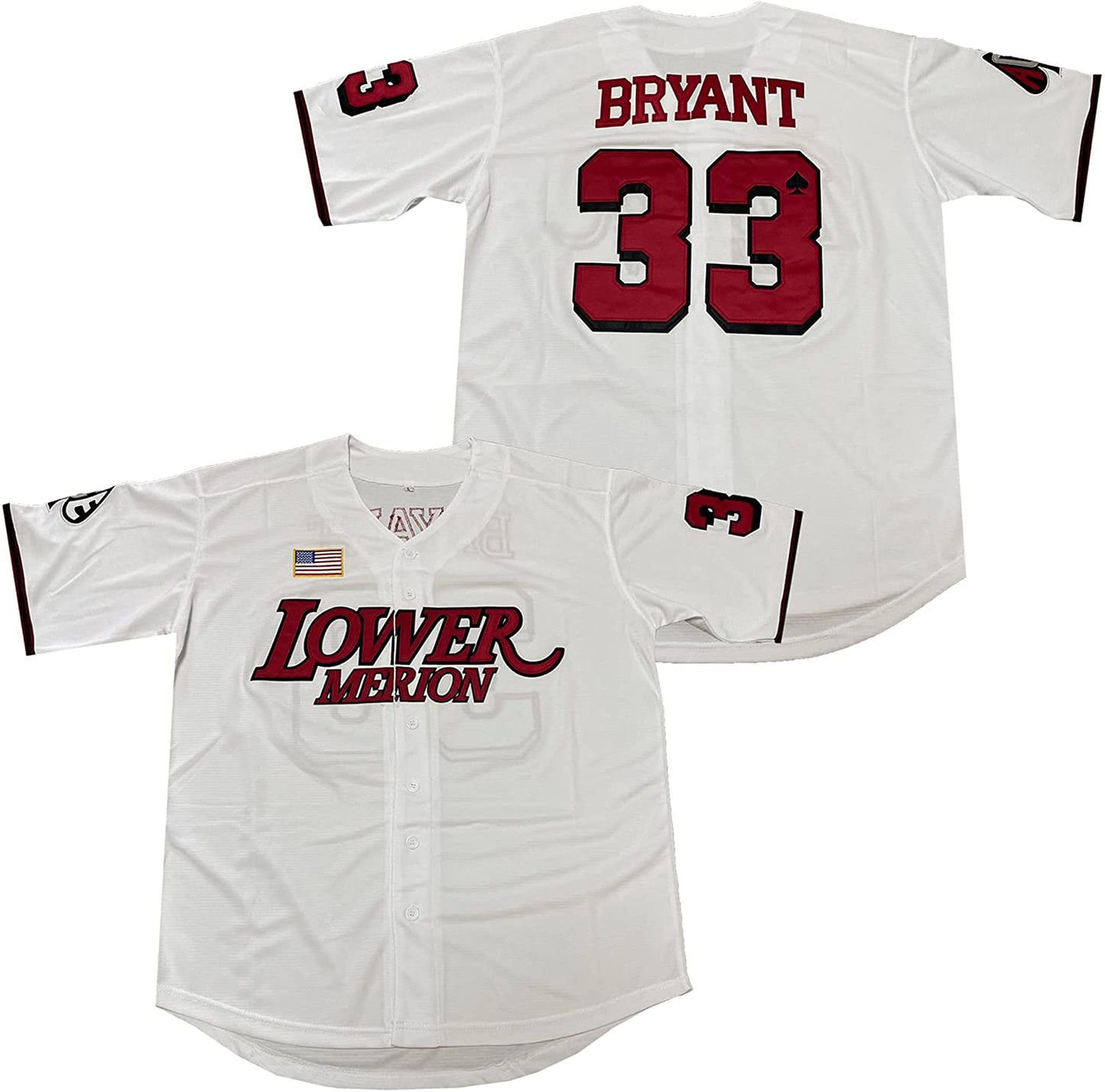 Kobe Bryant #33 Lower Merion Baseball Jersey