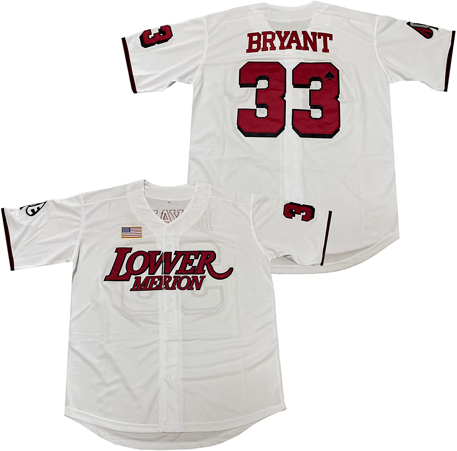 Kobe Bryant #33 Lower Merion Baseball Jersey – MOLPE