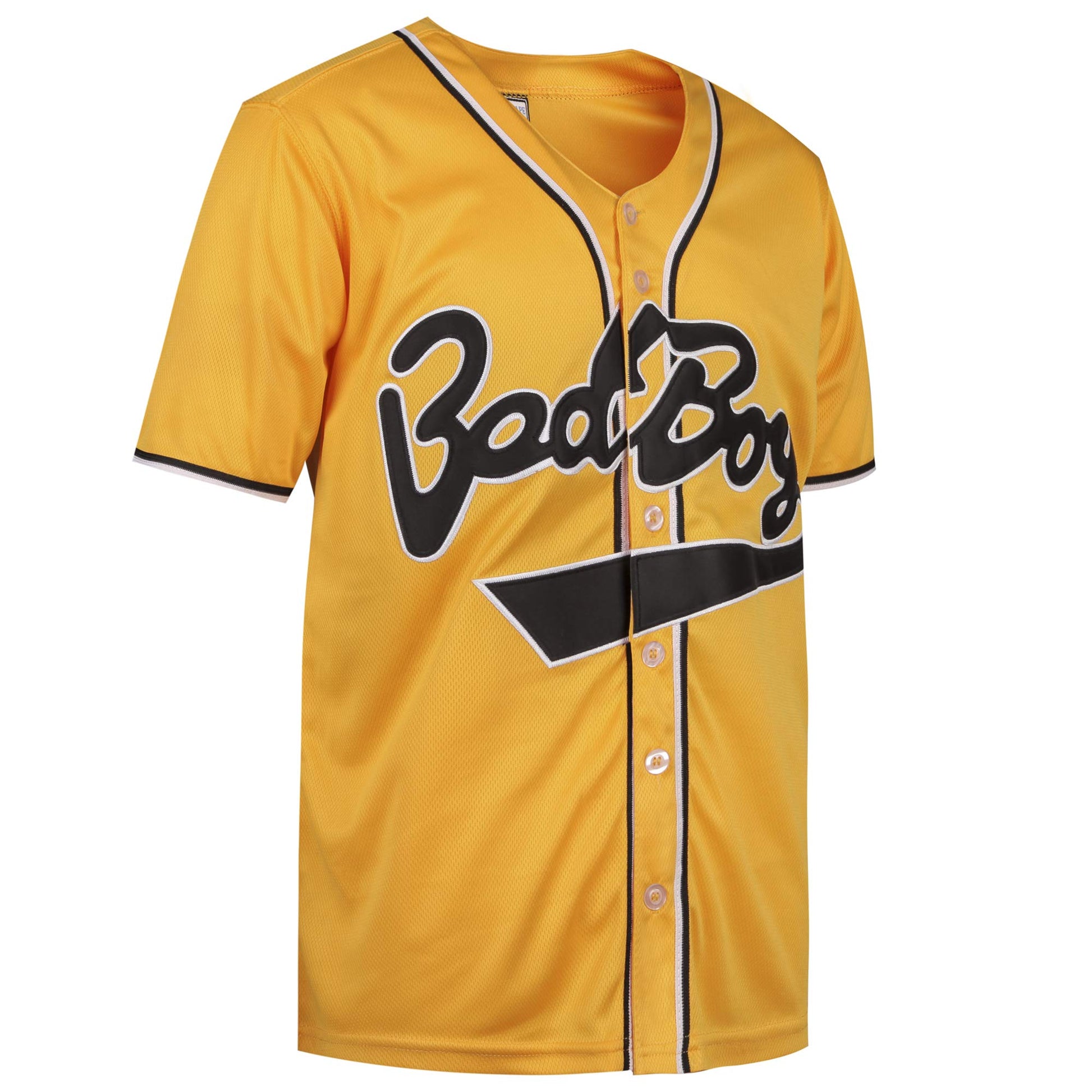 Bad Boy #10 Biggie Smalls Baseball Jersey Yellow