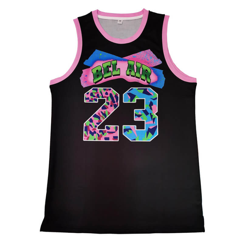 bel air basketball jersey  23 black