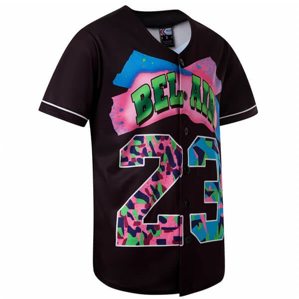 90s Bel Air 23 Printed Baseball Jersey freeshipping - Jersey One