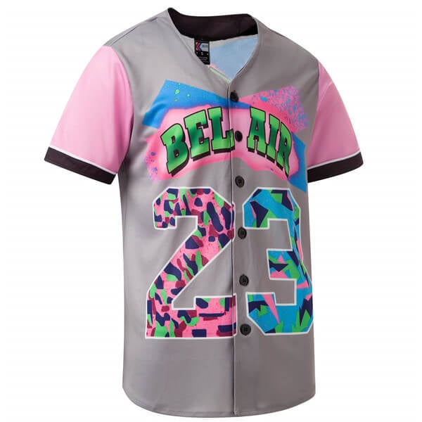 90s Bel Air 23 Printed Baseball Jersey freeshipping - Jersey One