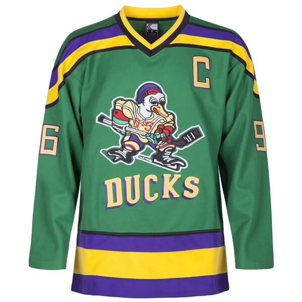 The Mighty Ducks #96 Charlie Conway Replica Hockey Jersey Green