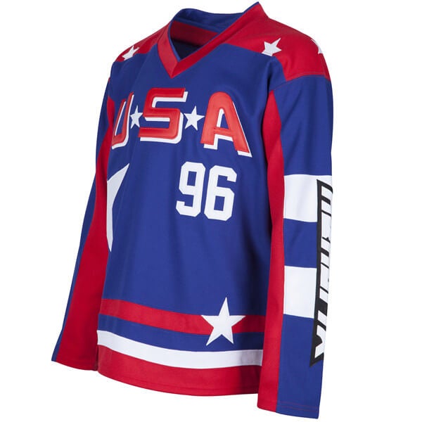  Men's #96 Charlie Conway Mighty Ducks Team USA Movie Hockey  Jersey Stitched Size S Blue : Clothing, Shoes & Jewelry