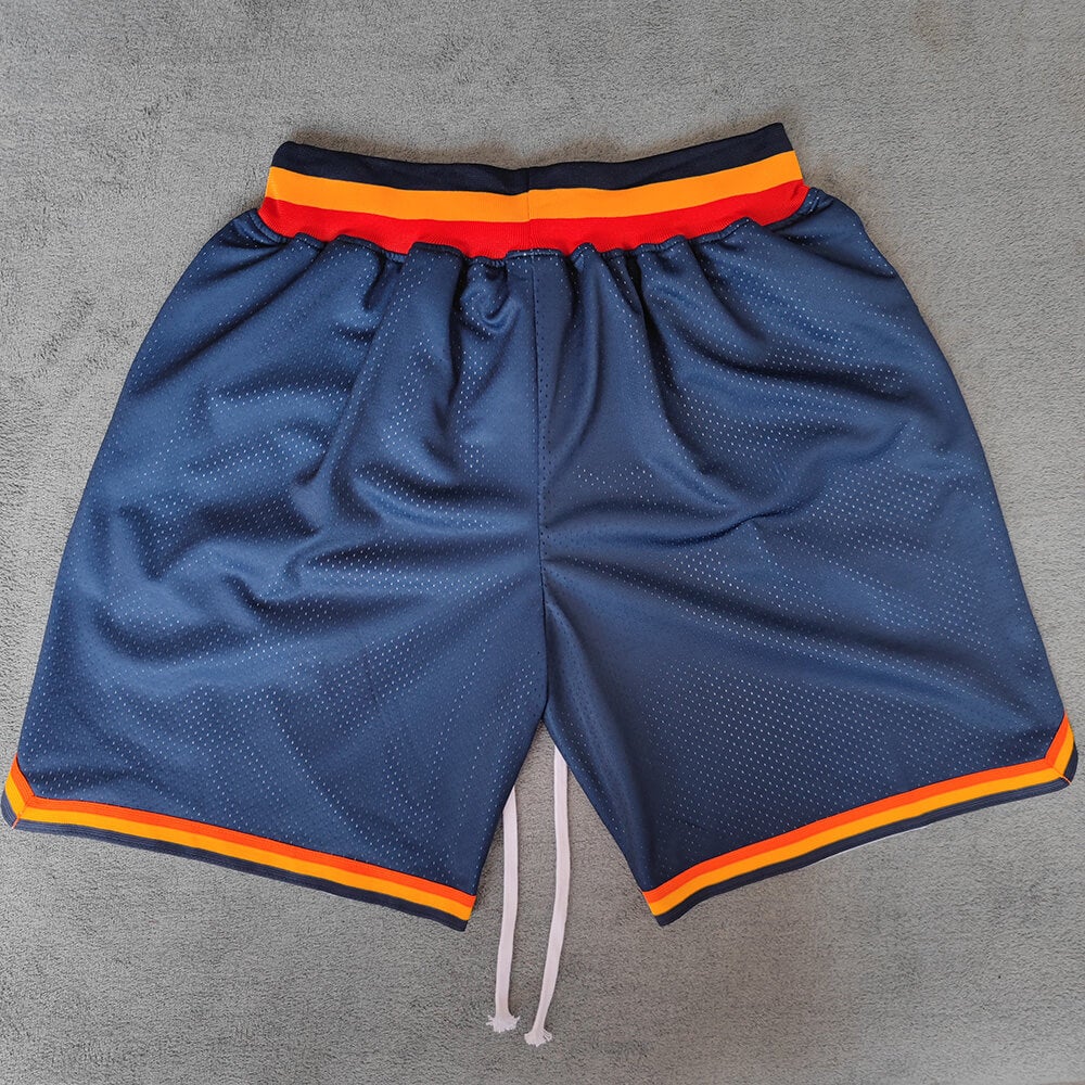 golden state warriors shorts navy with pockets