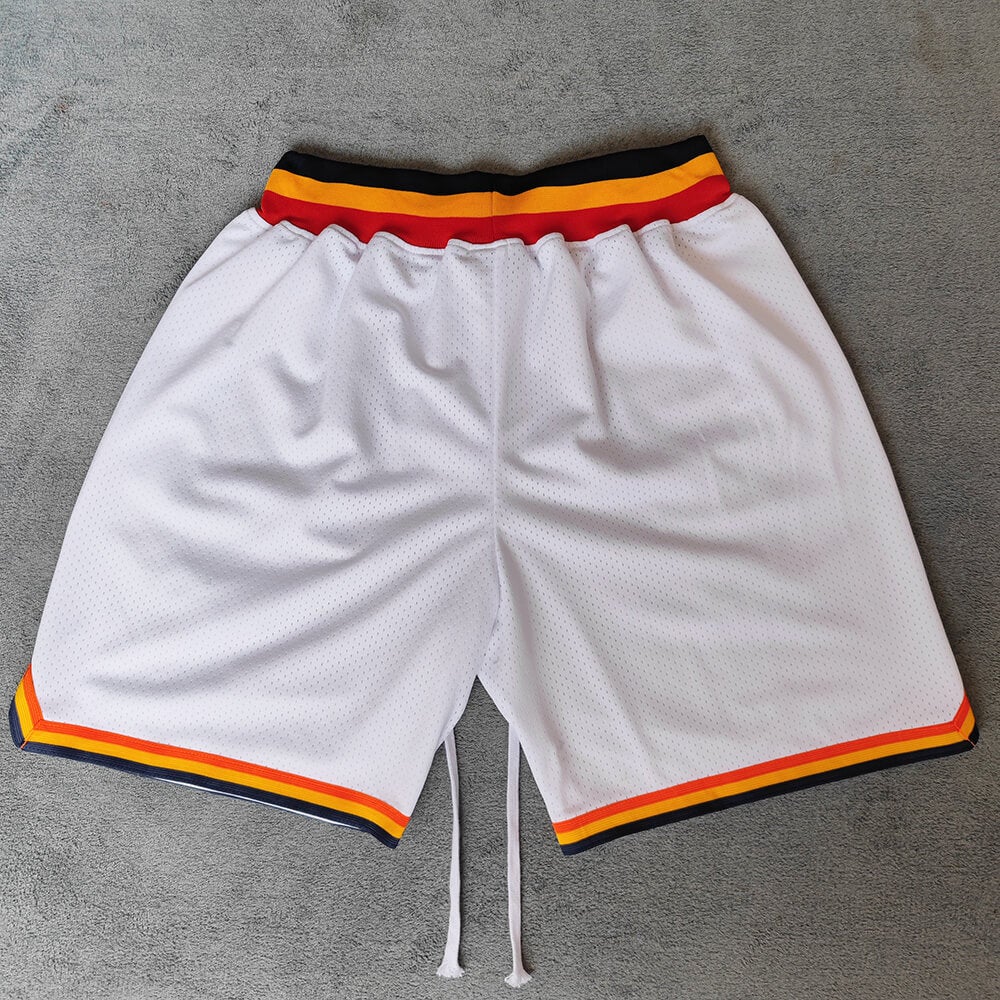golden state warriors shorts white with pockets