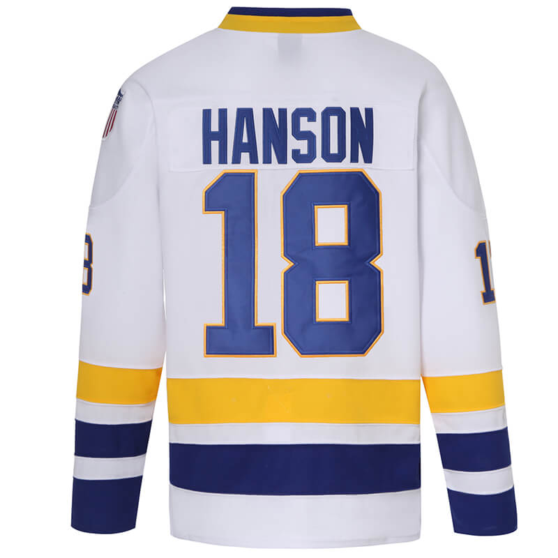 hanson brothers jersey white 18