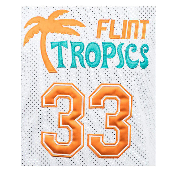 Jackie Moon 33 Flint Tropics Semi Pro Jersey White