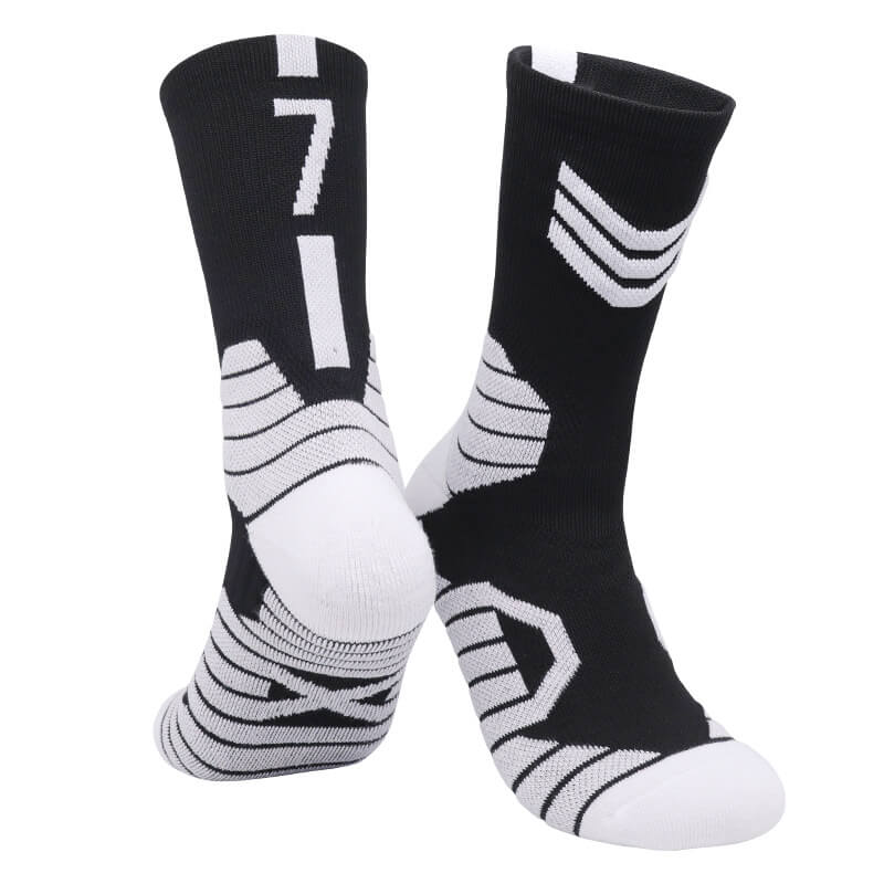 No.7 BLKN Compression Basketball Socks freeshipping - Jersey One
