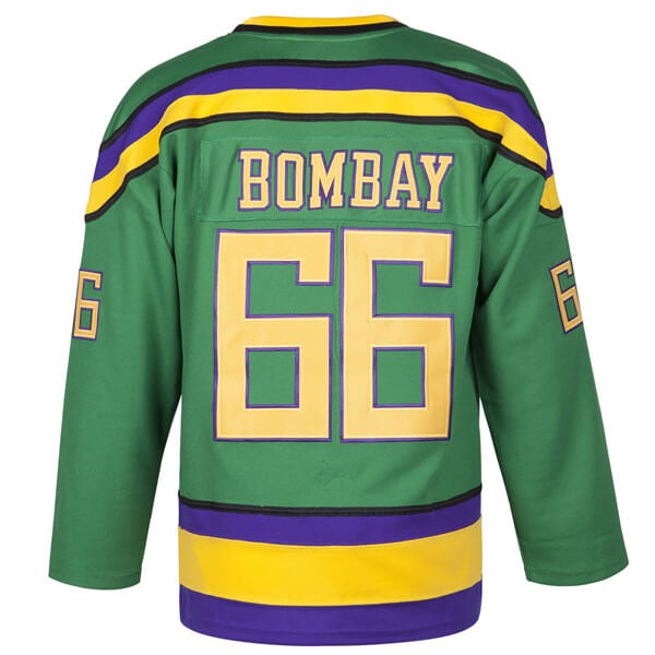 JerseyCreater Mighty Ducks Gordon Bombay #66 Waves Hockey Jersey White Custom Names;Stitched;Personalized Hockey Jersey Cosplay
